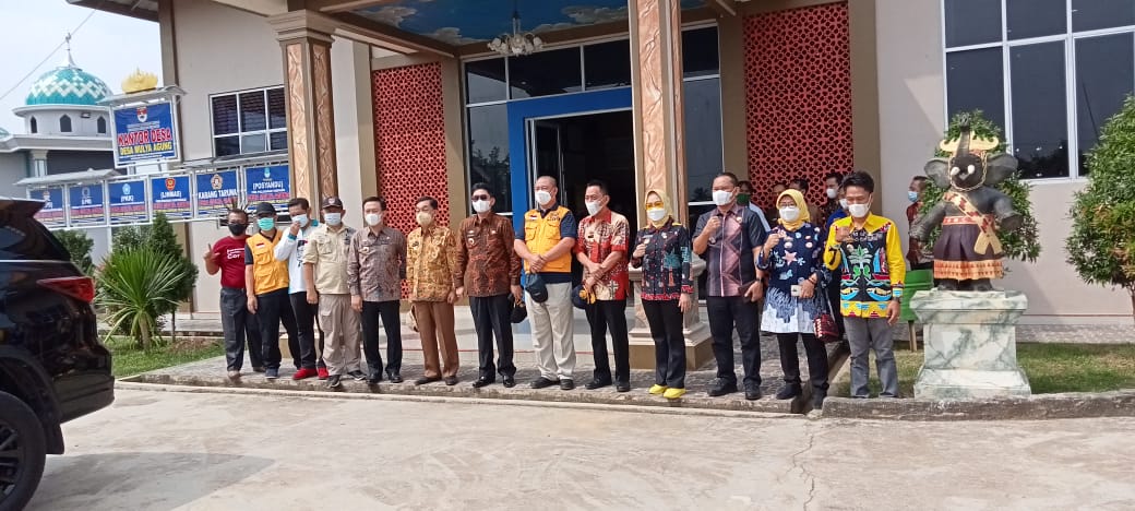 Tim Monitoring Penanganan Covid-19 Provinsi Lampung Kunjungi Desa Mulya Agung